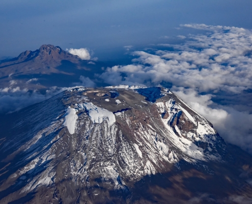 Kilimandscharo Aussicht aus dem Flugzeug