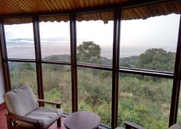 Ngorongoro Sopa Lodge Veranda mit Krateraussicht