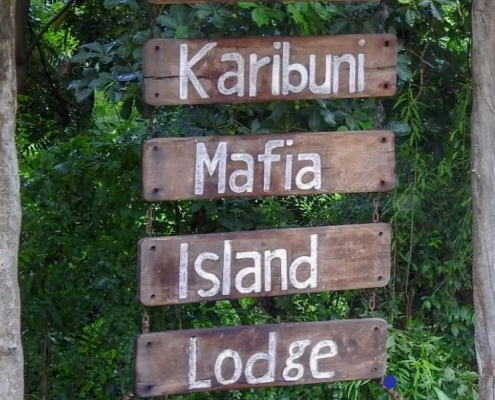 Mafia Island Lodge Eingang
