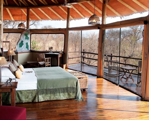 Tarangire Treetops Schlafzimmer mit Aussicht